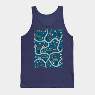 Fireman cute seamless kids pattern navy blue Tank Top